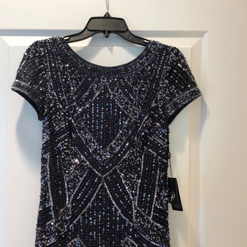Adrianna Papell navy gown